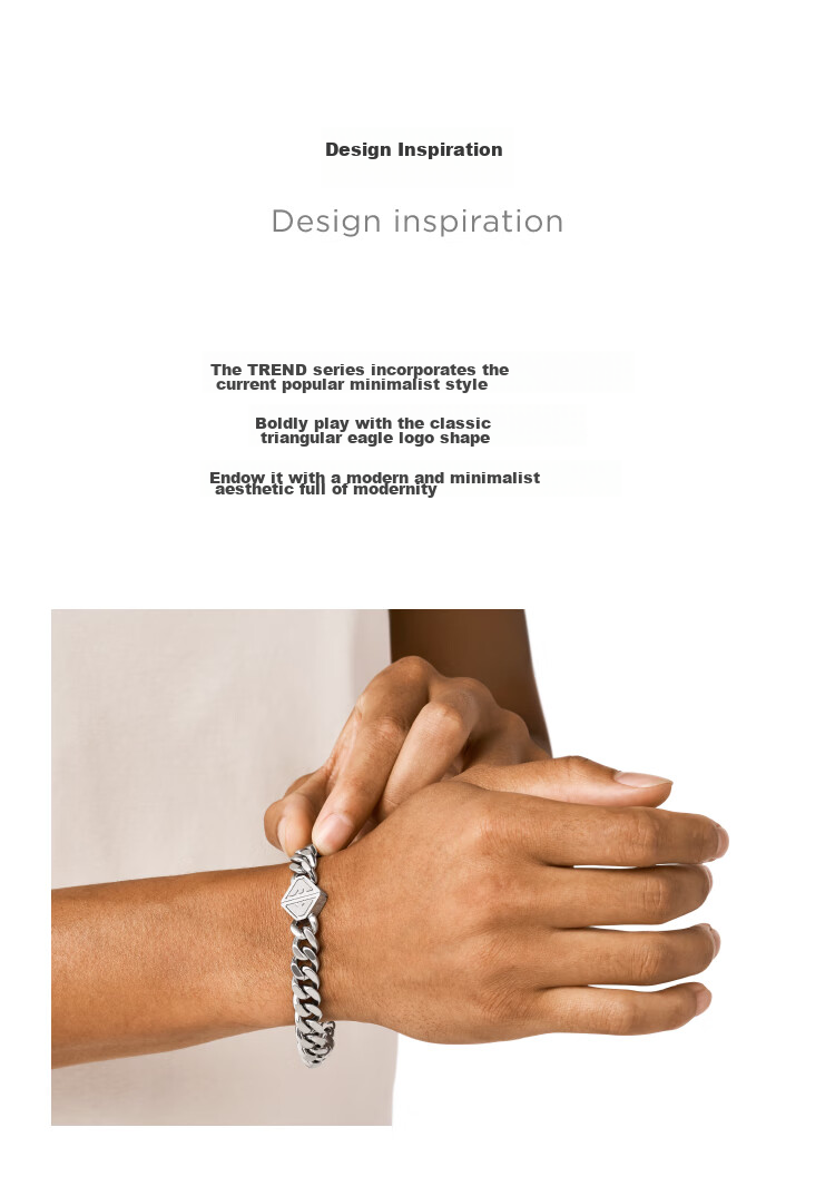 EMPORIO ARMANI Men's Bracelet with Eagle Logo, Fashionable Birthday Gift for Boyfriend EGS3132040 2