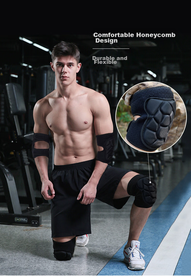 Chidong Tactical Knee And Elbow Pads for Crawling, Running, Sports Training, Thickened Set for Knee Joint Protection, Kneeling And Anti-Fall Gear 4