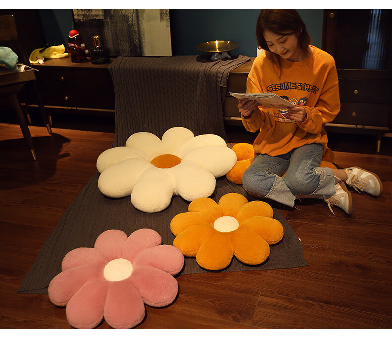 Fanyejia Chair Cushion, Instagram-Style Sunflower Pillow, Sofa Living Room Cushion, Bay Window Backrest, Car Seat Cushion, Practical Gift 9