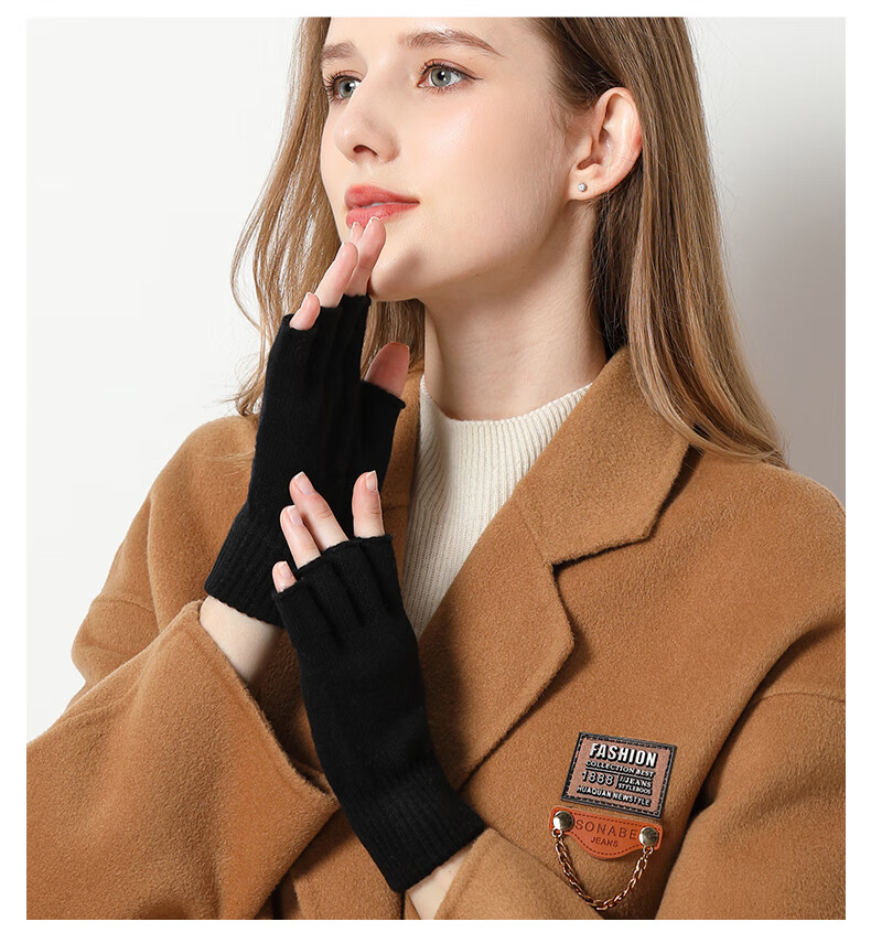 TUCANO Men's Wool Touchscreen Gloves Thickened Warm Winter Cycling Driving Knitted Gloves Gift for Boyfriend 10