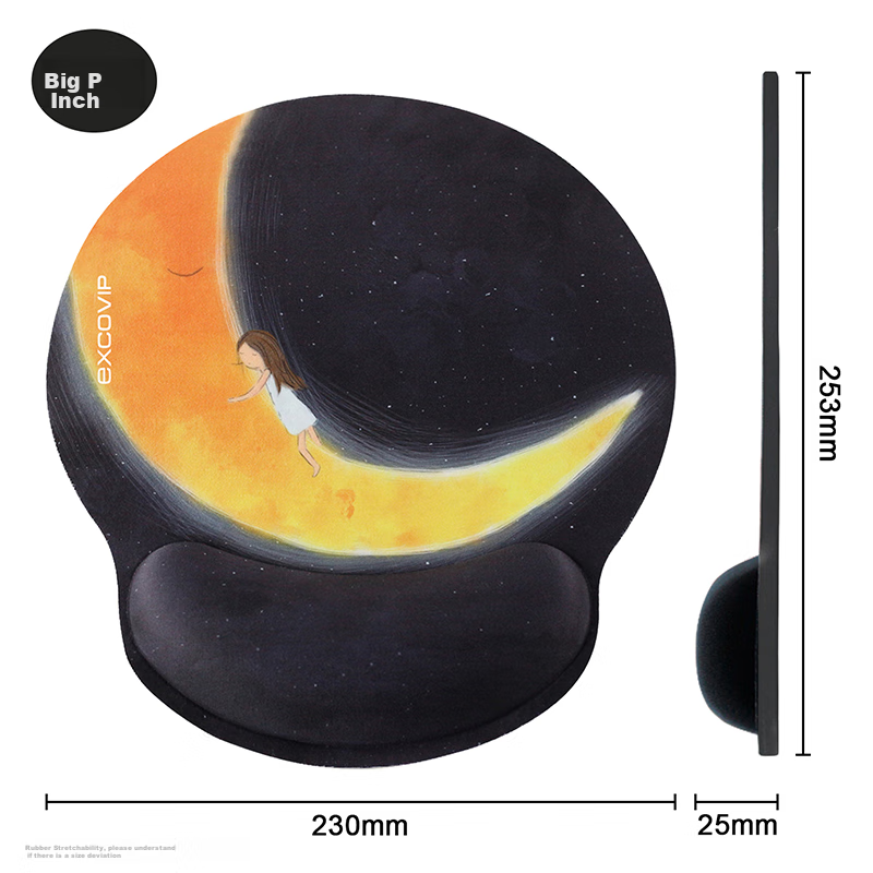 EXCO Dual-Use Magnetic Leather Wrist Rest Mouse Pad, Large Hand Support, Computer Office Ergonomic Leather Wrist Rest Non-Slip Pad, Brown 0666 12