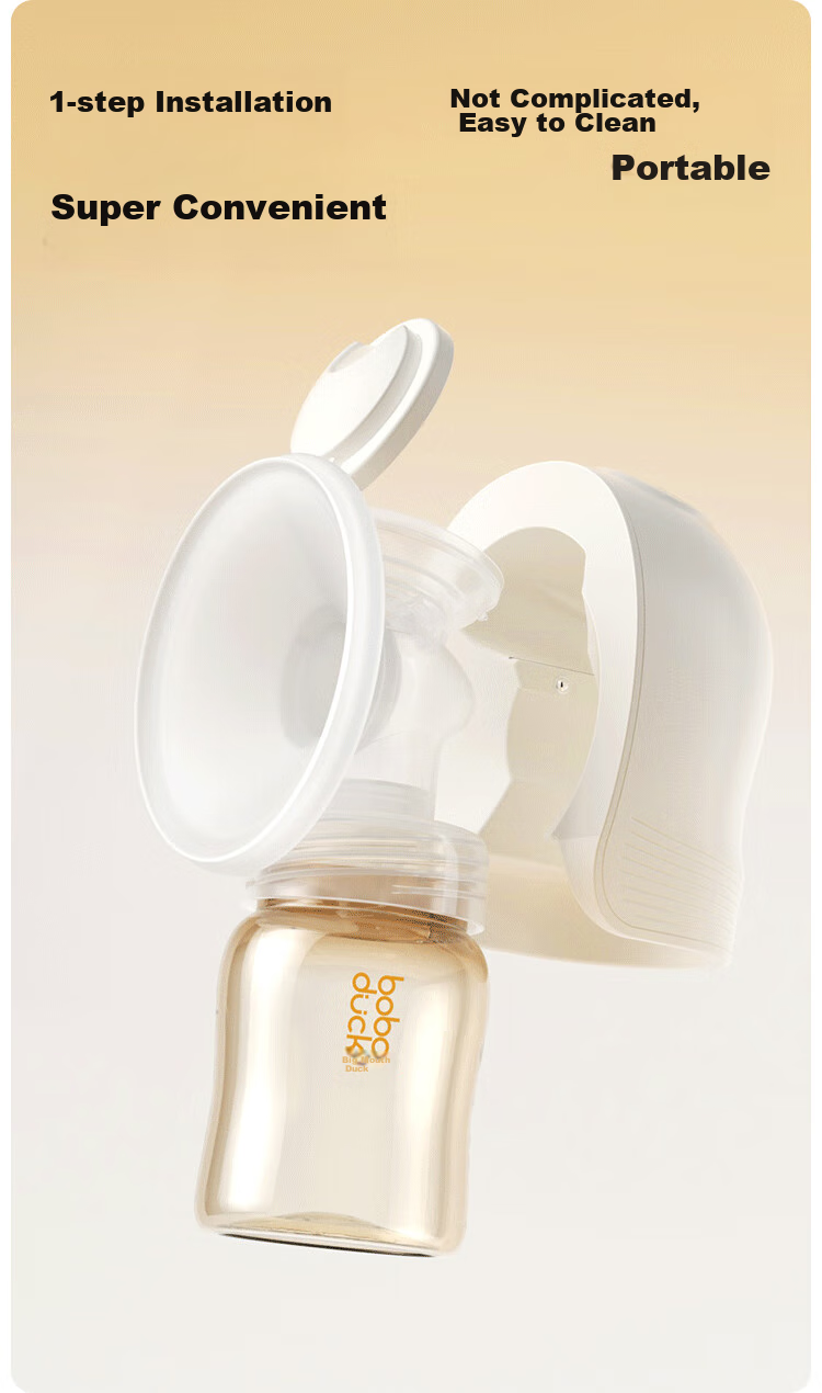 Boboduck Electric Hands-Free Fully Automatic Wearable Breast Pump for Pregnant Women, Portable F5107 Milk White PP 20
