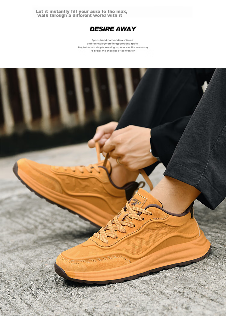 CARTELO Men's New Shoes for Summer And Autumn, Versatile Casual Sports Running Travel Hiking Retro Soft Thick-Soled Dad Shoes 37