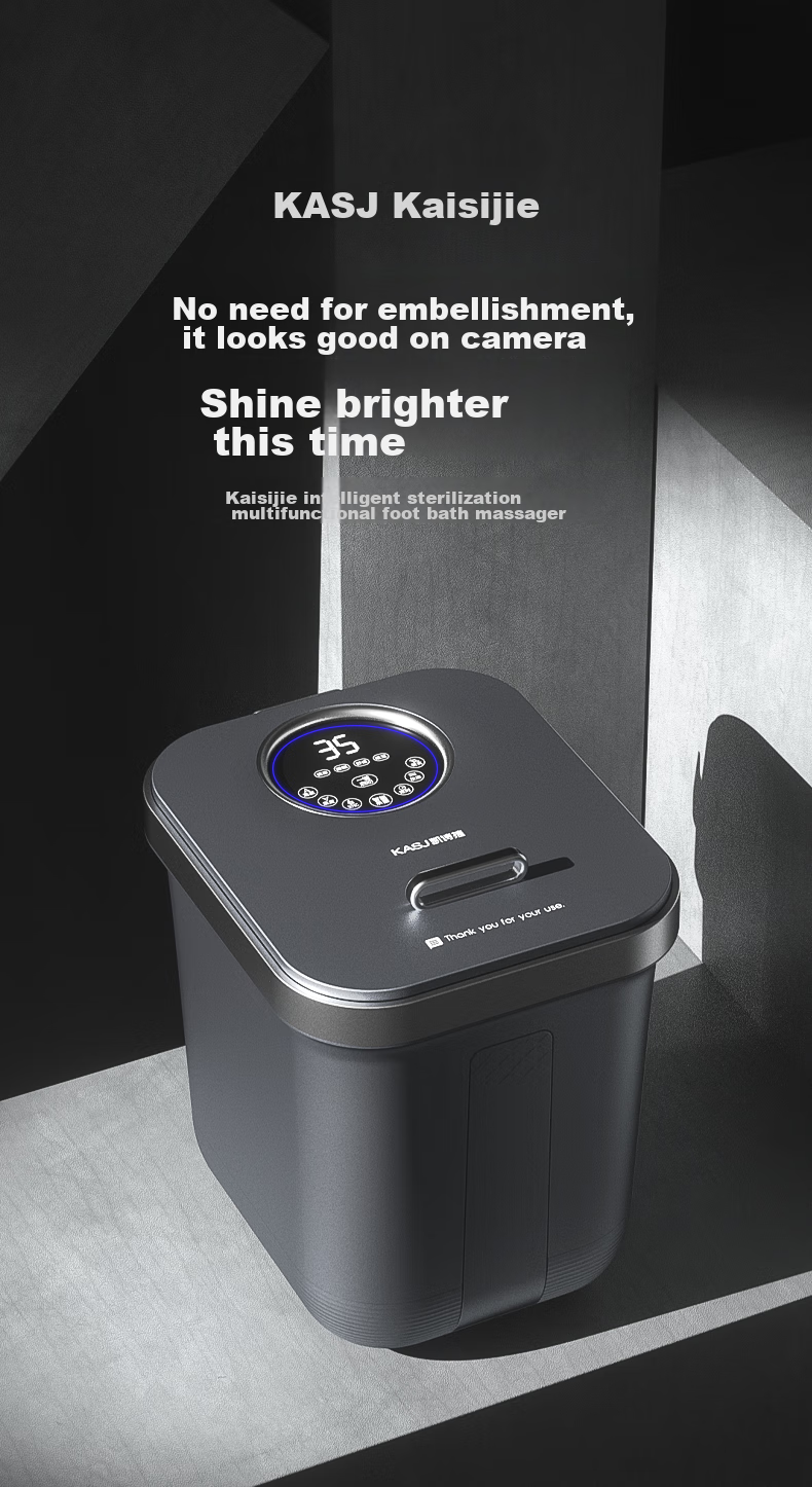 KASJ [Mid-Autumn Festival Gift] Antibacterial Foot Soaking Bucket, Fully Automatic Massage Electric Knee-High Foot Bath Basin, Constant Temperature Foot Therapy, Foot Washing, Gift for Elders, Birthday Z201 Present 2