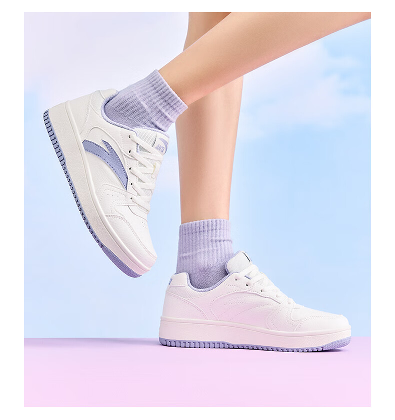 Anta Origin Year 2.0 Women's Thick-Soled Skate Shoes Casual White Sneakers Retro Trendy Height-Increasing Sports Shoes for Students Couples 15