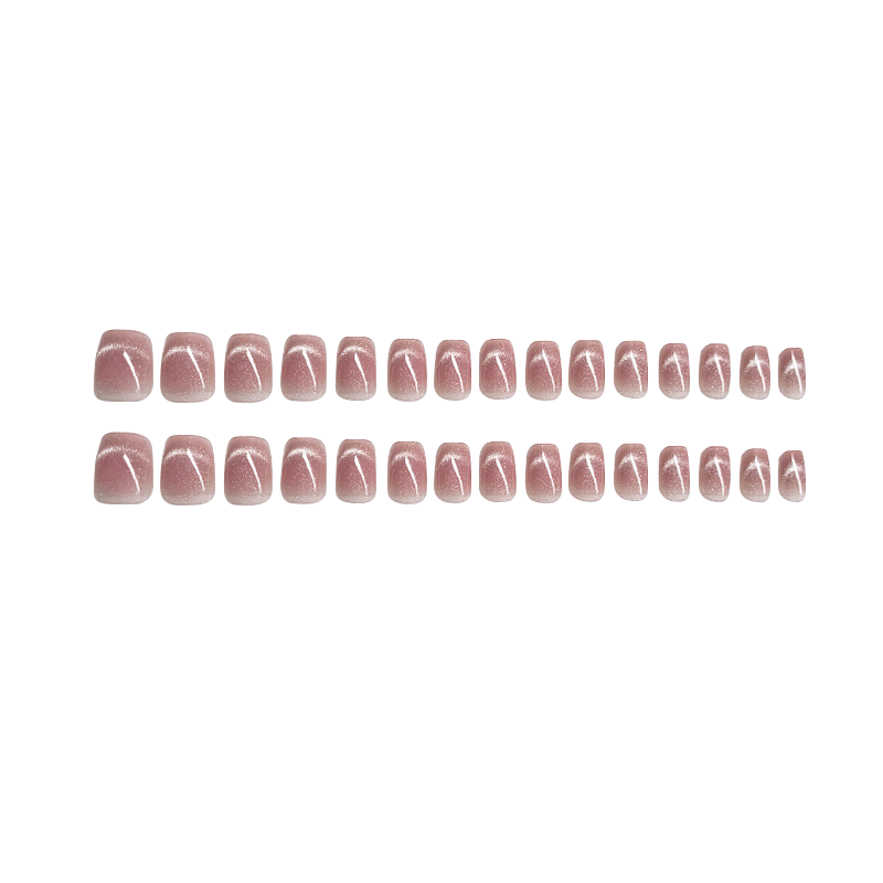 UPLUS Wearable Nail Stickers, 30 Pieces (Half Sugar Peach), with Jelly Glue Fake Nail Stickers, Removable