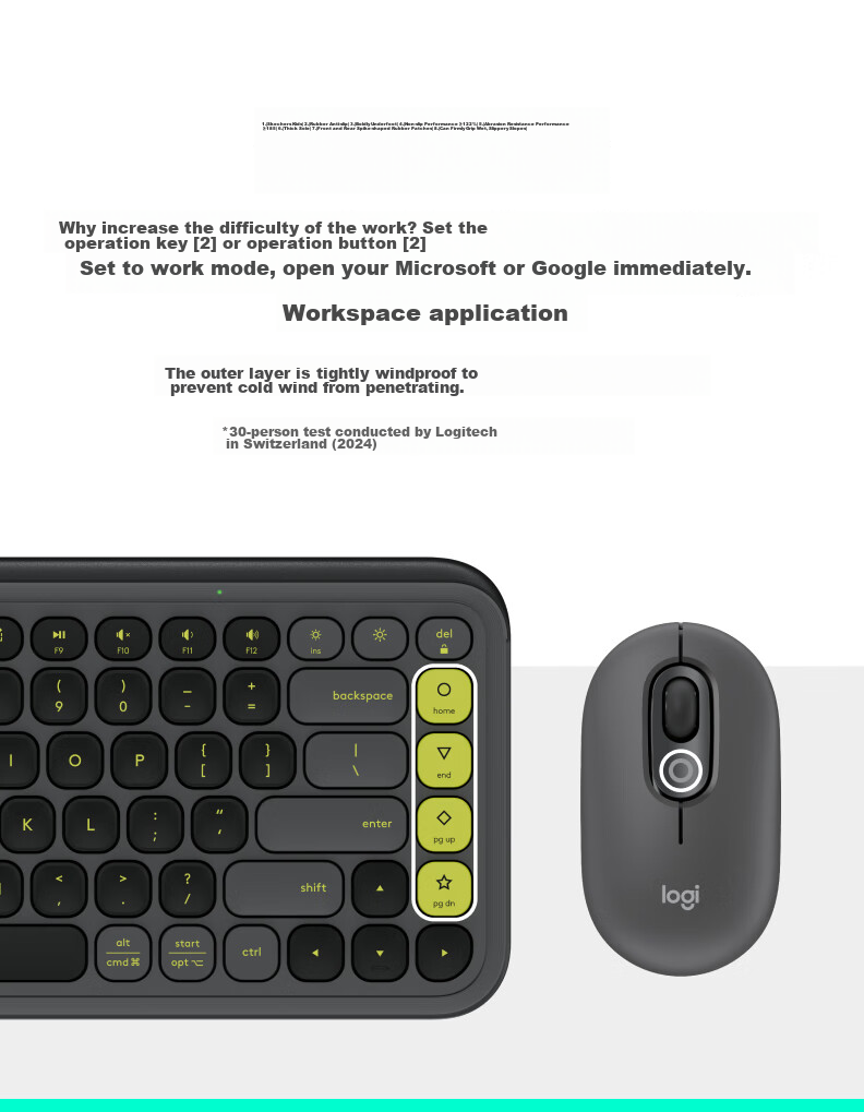 Logitech POP ICON KEYS Bubble Keyboard, Bluetooth Office Keyboard, Wireless Keyboard, AI Portable Keyboard, Laptop Keyboard, White, 85 Keys 5