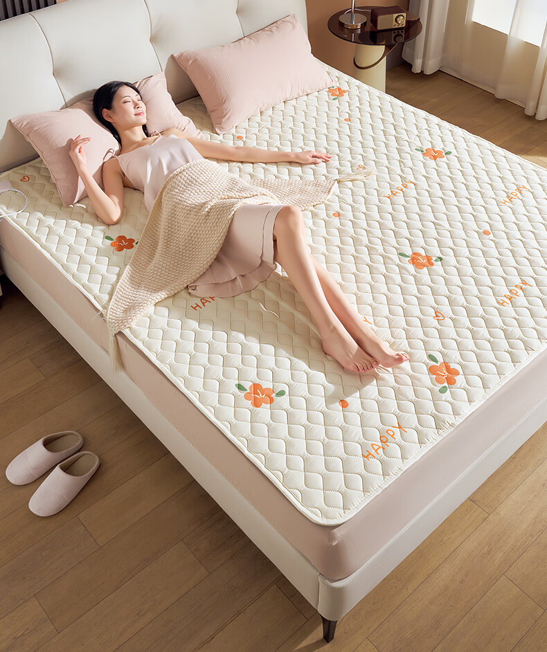 CHIGO [Dehumidifying And Mite-Removing] Graphene 3C Certified Waterproof Single/double Electric Heating Blanket Mattress Pad for Dormitory, 1.5*1.2 Meters 3