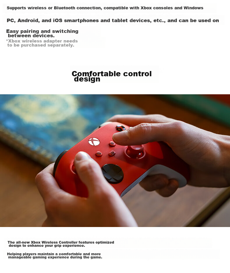 Microsoft Xbox Wireless Controller, Ice White, Bluetooth Compatible with Xbox/PC/Tablet/Phone, Steam Promotion Black Myth: Wukong Silk Song 3
