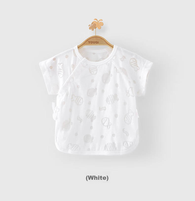 Youqi Newborn Baby Clothes, Half-Back Shirt for Infants, Summer Style, Baby Top, Thin Summer Clothing, Monk Robe, Summer Outfit 14