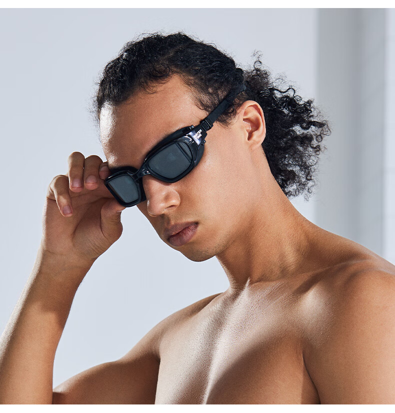 WATERTIME / Shuichuan Anti-Fog Swimming Goggles, High Definition Large Frame Swim Cap, Non-Binding for Men And Women, Swimming Glasses And Swim Cap Set 27