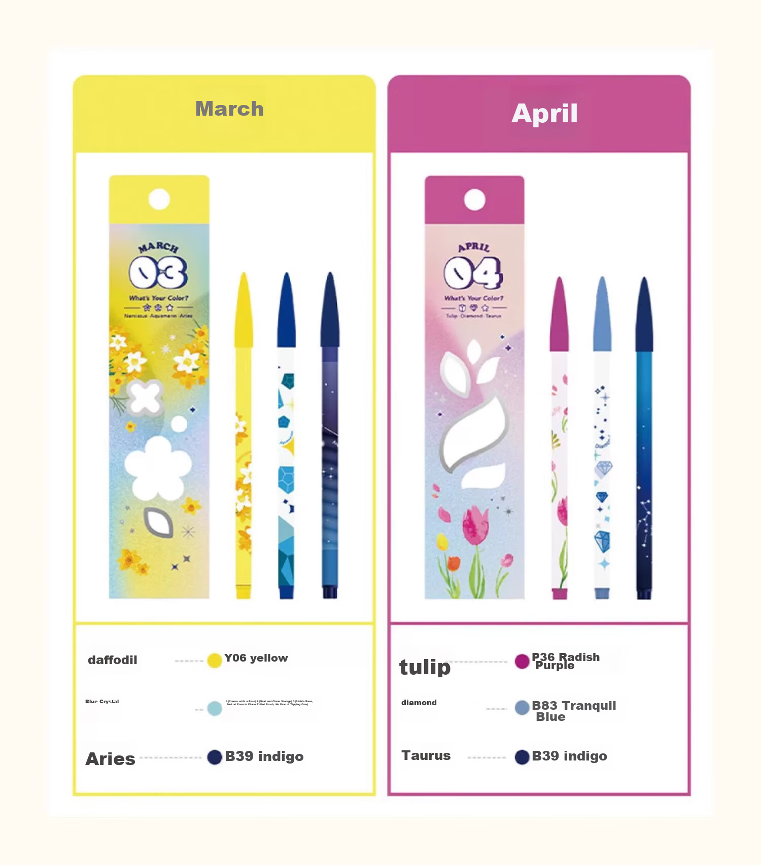 Monami 3000 Watercolor Markers, 12 Zodiac Signs, 0.4mm High-Quality Colored Water-Based Pens, for Note-Taking, Student Journaling, Line Drawing, 3-Color Set - December Watercolor Markers 17