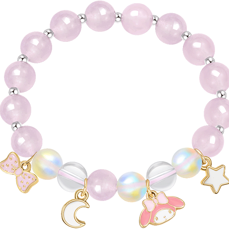 Chaosehui Sanrio Melody Crystal Bracelet, Women's Beaded Bracelet, Birthday Gift for Girls, Luxury Present, 6021