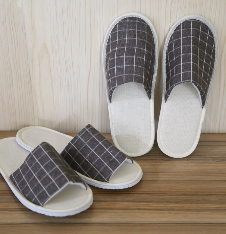 Banzheni Disposable Slippers for Guests, Floor Slippers, Unisex Travel Business Hotel Beauty Salon Non-Slip Linen Cotton Slippers, Mixed Colors, 6 Pairs 18