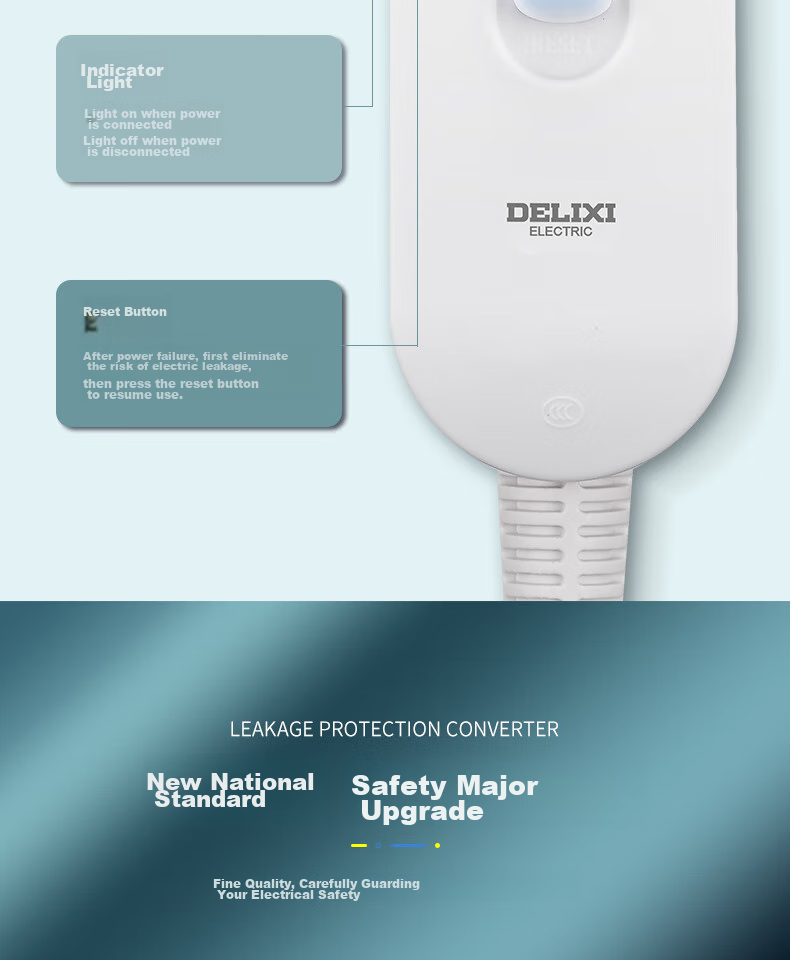 DELIXI Leakage Protector Plug, Wiring Anti-Leakage Plug, Leakage Protector, 10A, Self-Wiring Required, No Switch 15