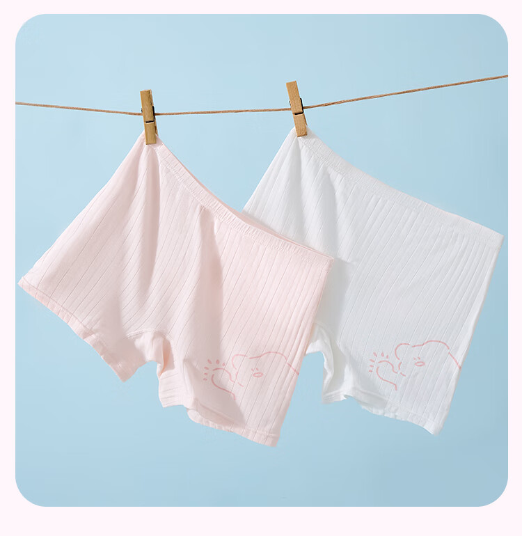 LangSha Children's Underwear, Girls' Thin Summer Safety Shorts, Big Kids' Boxer Briefs, Two-Pack, Size 140 6