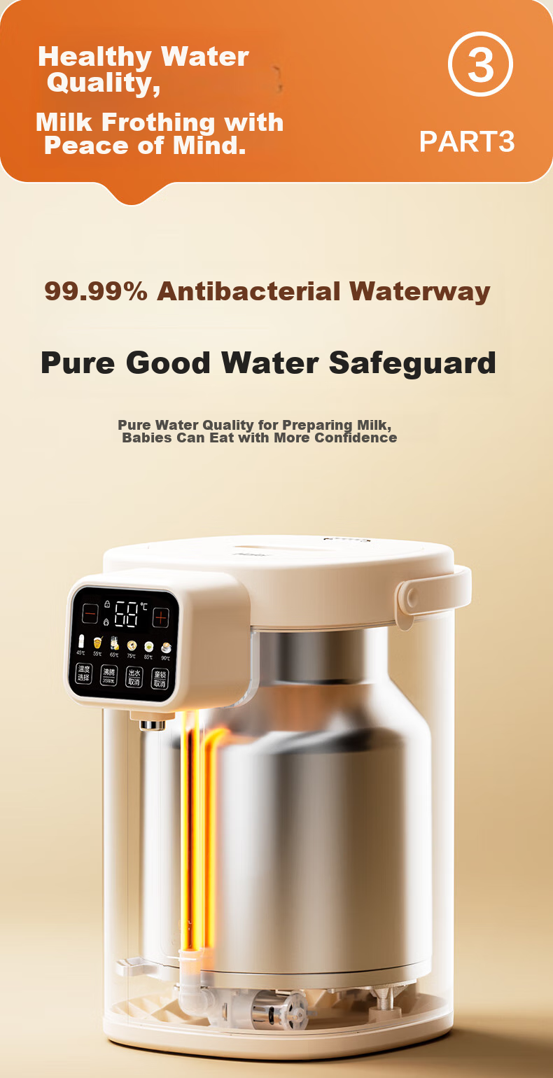 Haier Constant Temperature Kettle, Milk Powder Maker, Baby Formula Maker, 5L Large Capacity, Automatic Milk Dispenser, Intelligent Electric Hot Water Kettle with Temperature Control 12