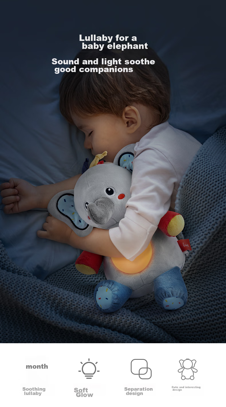 Beienshi Baby Toys, Newborn Toys for 0-6 Months, Sleep Aid, Sound And Light Soothing Doll - Beileike Xiang WW03 1