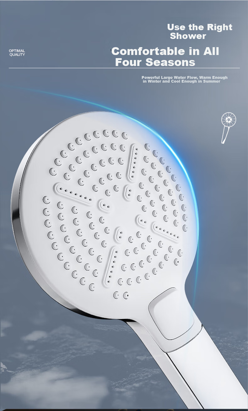 FAENZA Bathroom Simple Shower Head, Bathtub Copper Faucet, Rain Shower Spray, Multi-Position Water Output, FE05H102CP-3 4
