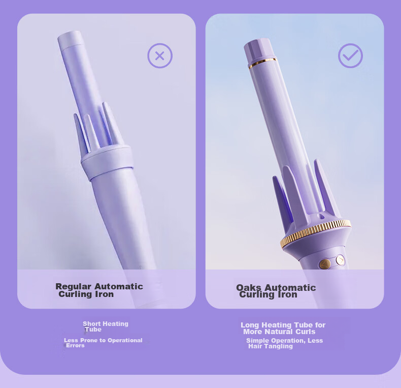 AUX Fully Automatic Curling Iron, 32mm, Negative Ion, Dorm Room, Women's Lazy, Volumizing, Portable Electric Curler, Big Wave, Long-Lasting Styling, Hair Straightener, Birthday Gift for Women, Milk Yellow 7