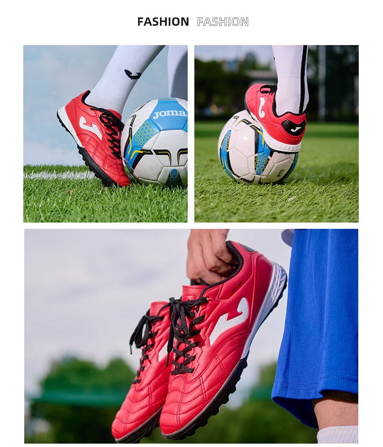 JOMA Soccer Shoes for Children TF Turf Cleats Boys Girls Youth Students Non-Slip Wear-Resistant Football Training Shoes Fluorescent Green Size 36 8