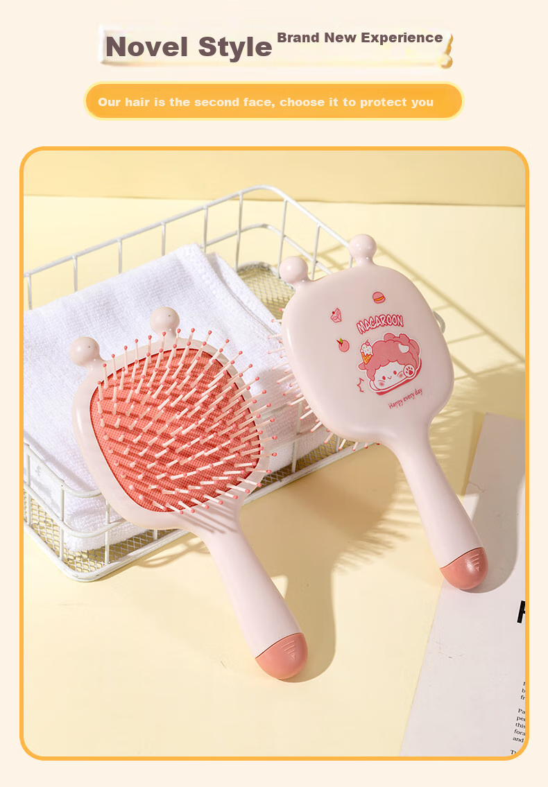 Fanyejia Scalp Massage Air Cushion Comb for Women, Long Hair Styling Comb for Curly Hair, Airbag Comb for Student Dormitory Use 8