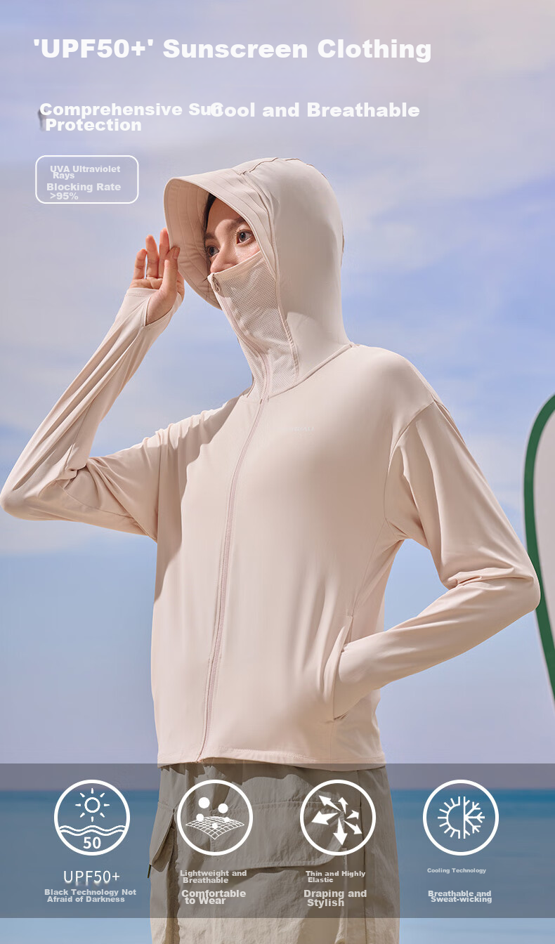 TOREAD Ice Silk Knitted Sun Protection Jacket for Women Spring Summer Outdoor UV Protection UPF50+ Breathable Skin Jacket TAZZCN82843 1