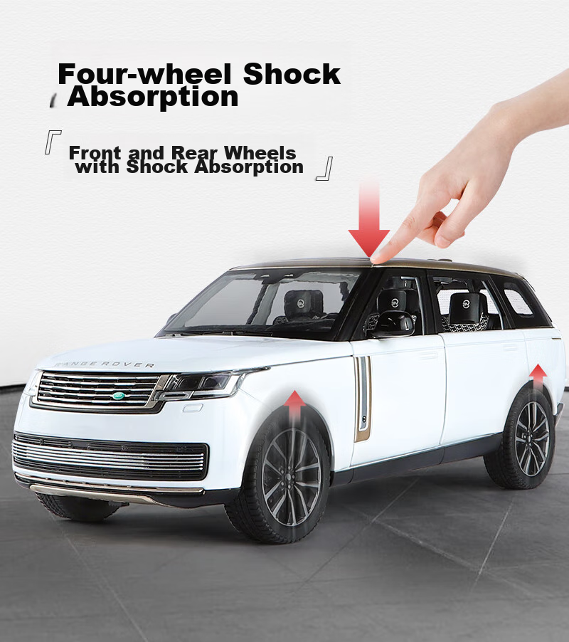 Heimanba 1:24 New Land Rover Range Rover SV White Car Model Children's Toy Alloy Car Model Collectible Display Piece Gift 11