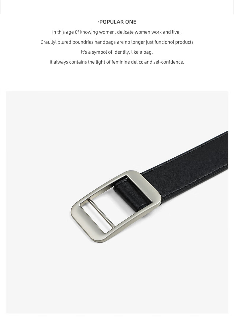 Viney Leather Women's Belt, No Drilling Required, Versatile Waistband, Decorative Simple Casual Student Trouser Belt Skirt Belt, Birthday Gift 1