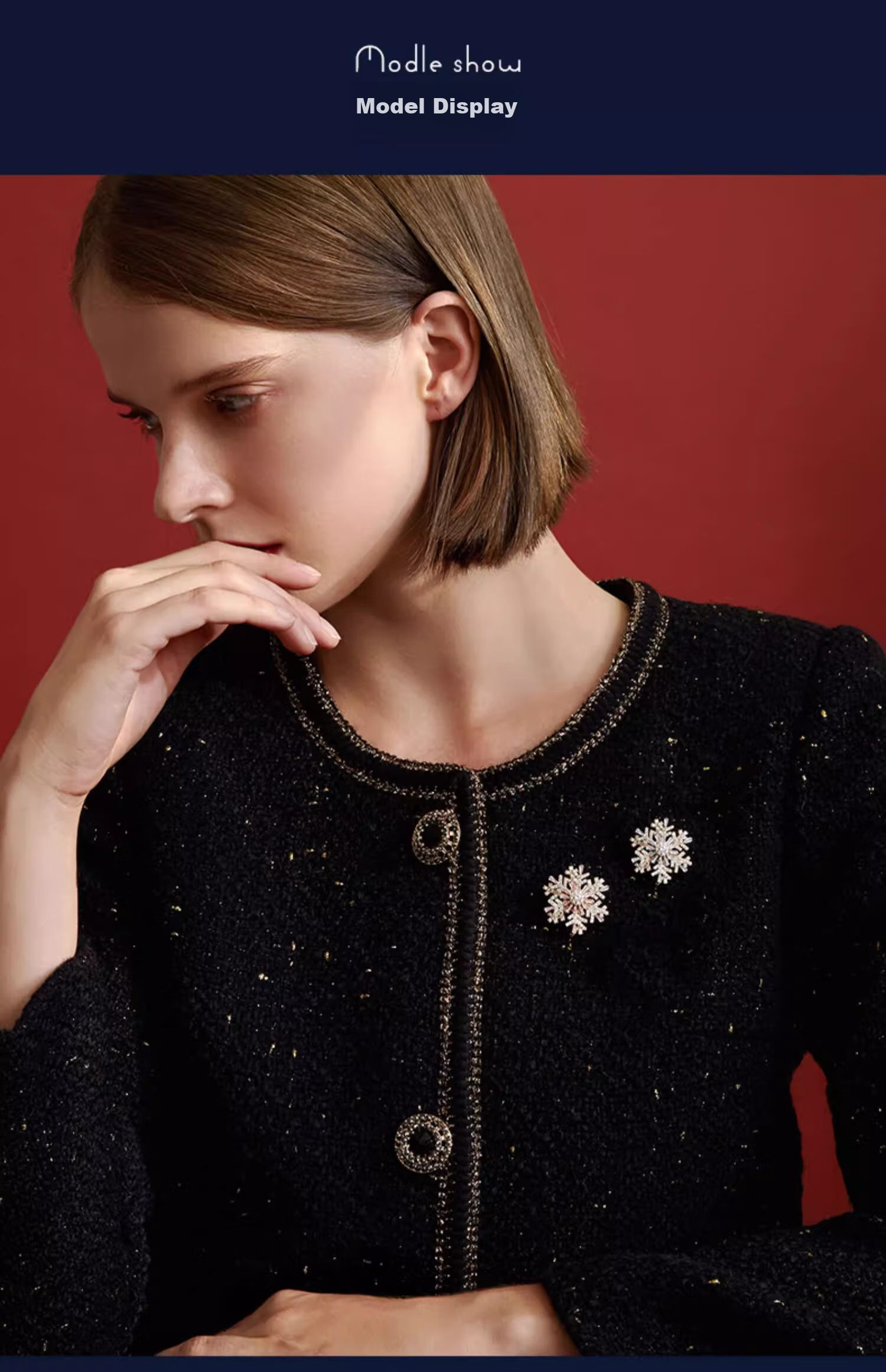 Eternelle French Snowflake Series Simple Versatile Brooch, Elegant Pin, Cardigan Button, High-End Corsage, Birthday Gift 14