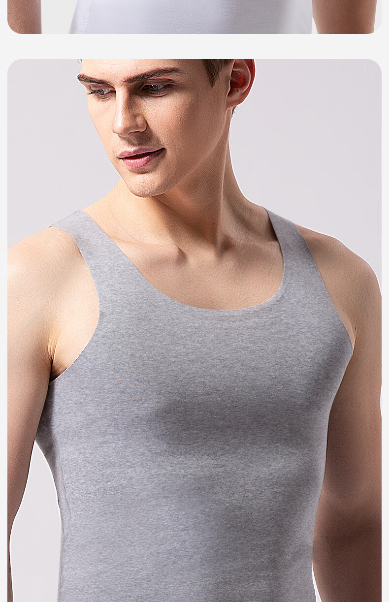 Jianyun Modal Seamless Vest Men's Thin Sports Sweat-Absorbing Base Layer Fitness Breathable Undershirt Tank Top Underwear 27