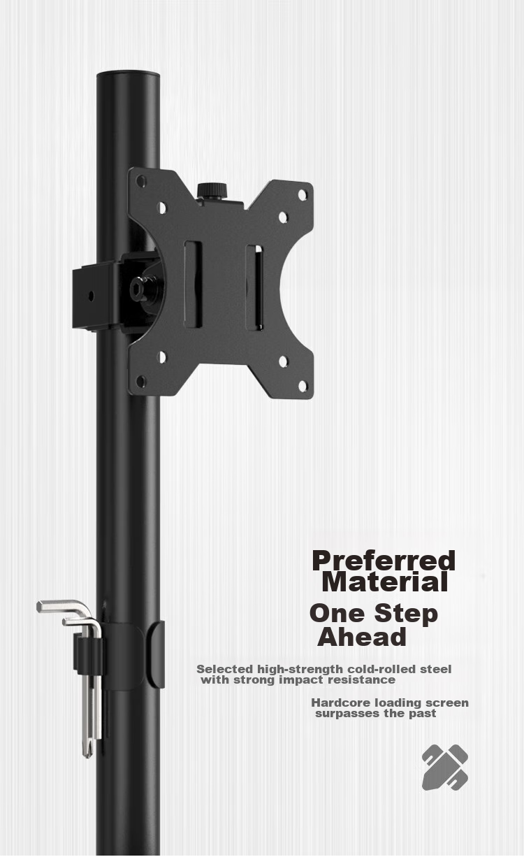 LUCKPRO Monitor Stand, Computer Monitor Arm, Adjustable Height Computer Stand, Mechanical Arm Riser for Monitors, Desktop Rotating Stand for Single Monitor 9