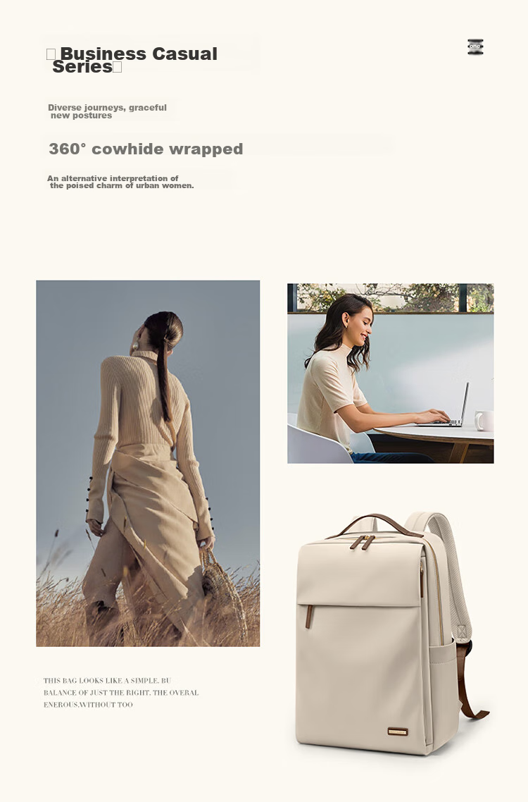 GOLF Backpack for Women, Laptop Bag 15.6-Inch Notebook Business Travel Backpack College Student Schoolbag Commuter 5