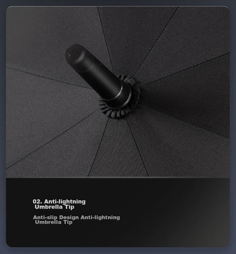 Tianwei Umbrella, 16-Rib Long Handle Umbrella, Extra Large Rain Umbrella, Semi-Automatic Portable One-Piece Seamless Reinforced Sun And Rain Dual-Use Umbrella 9