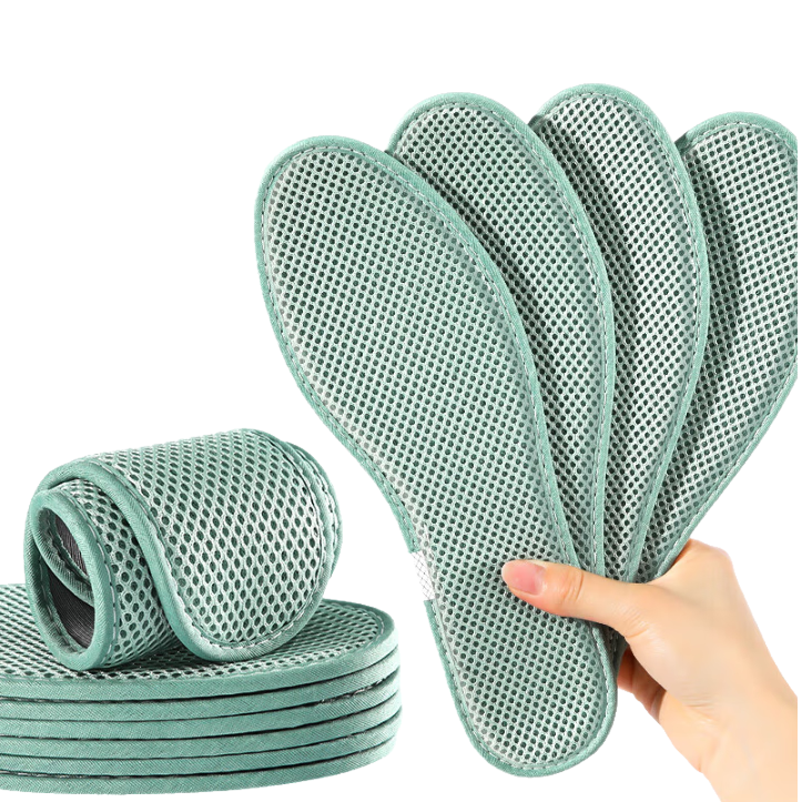 3AnGnI Odor-Resistant Insoles for Men, Sweat-Absorbing, Anti-Odor, Breathable, Summer Deodorizing Sports Insoles, Pack of 6 Pairs