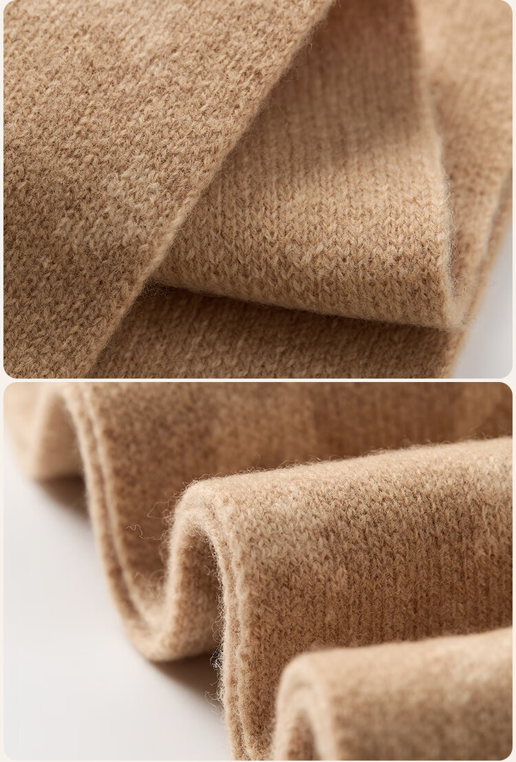 JIUMU Pure Wool Scarf for Women, Autumn And Winter Ladies' Warm Neck Warmer, Lightweight Neck Protection Short Scarf for Women in Winter 17
