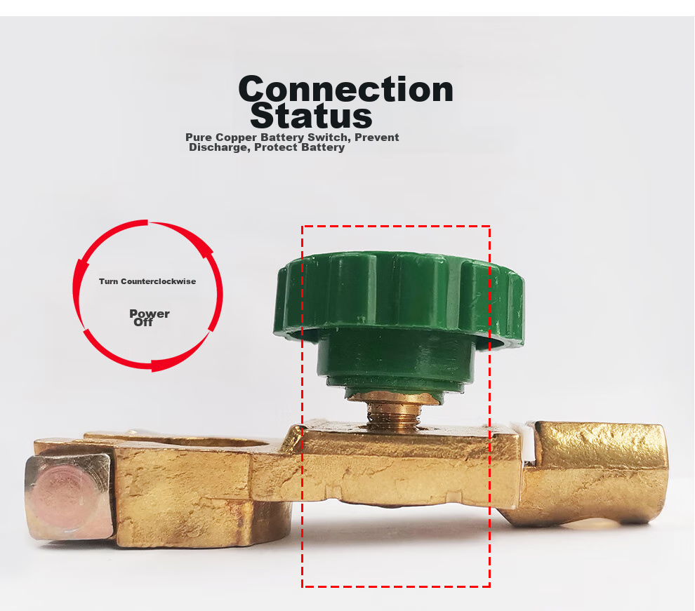 QL Car Battery Disconnect Switch, Anti-Leakage, Low Battery, Brass Terminal Post, 16-17mm 4