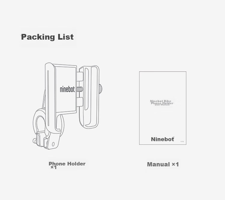 Ninebot Electric Scooter Phone Holder, Ninebot Electric National Standard Scooter, Universal Riding Navigation, Two-I 8