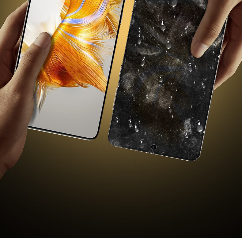 Baouzou [2-Pack - Damage Compensation] Tempered Glass Screen Protector for Huawei Mate50 Huawei Mate50E Full Coverage HD Anti-Fingerprint Anti-Drop Anti-Shatter Edge Glass Film 10