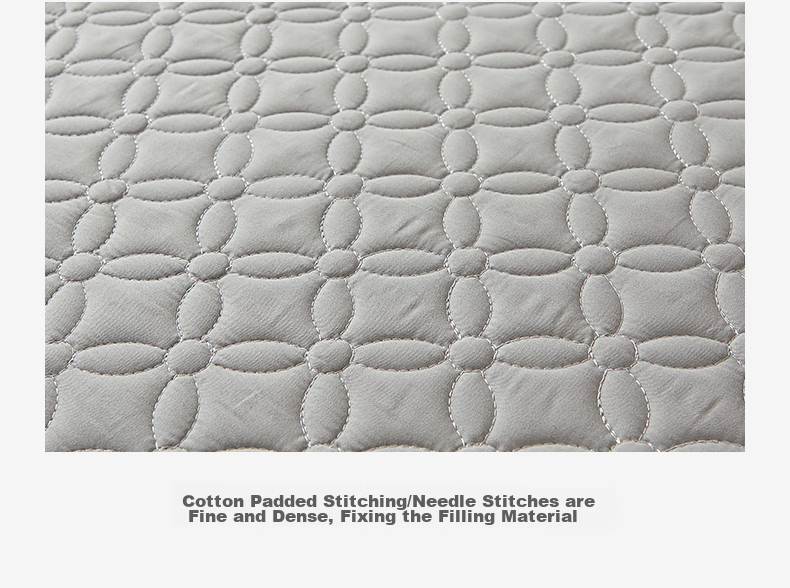 Hengyuanxiang Pure Cotton Fitted Sheet Single Piece Class A Antibacterial Full Coverage Dustproof Bed Cover Quilted Non-Slip Mattress Protector 180*200cm 30