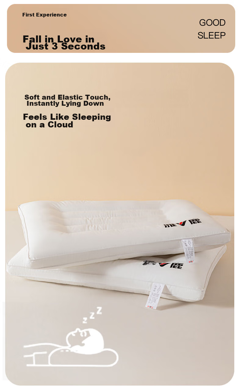 Yalu Ultra-Soft Student Pillow, Dormitory-Specific Pillow Core, Star-Rated Hotel Fiber Soft Pillow, Cervical Pillow, Single Piece 48x74cm 7