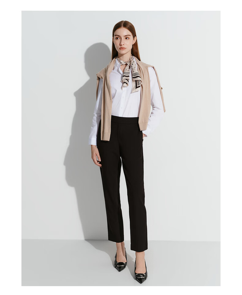 G2000 [Multi-Dimensional Elasticity] Autumn And Winter Mall-Matching Comfortable Business Cigarette Pants Casual Trousers, Black, Size 38 7