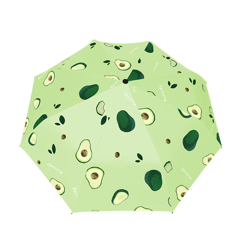 Maoli Automatic Umbrella, Black Gel Sun Protection, 16-Rib Reinforced, Portable Folding Umbrella, Avocado