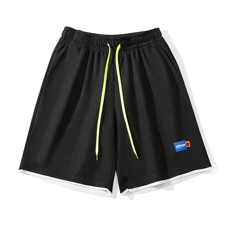 GENIOLAMODE Men's Shorts, Loose-Fitting Sports Casual Five-Point Pants, Simple Drawstring Versatile Men's Shorts 4