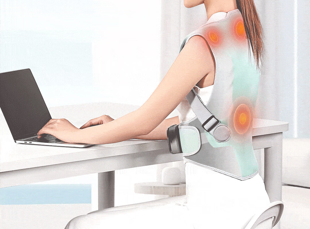 KCOTSON Electric Heating Shoulder And Neck Massager with Warm Reminder, Infrared Therapy Device for Back Care, Large Size, Gift for Teachers on Teacher's Day 2