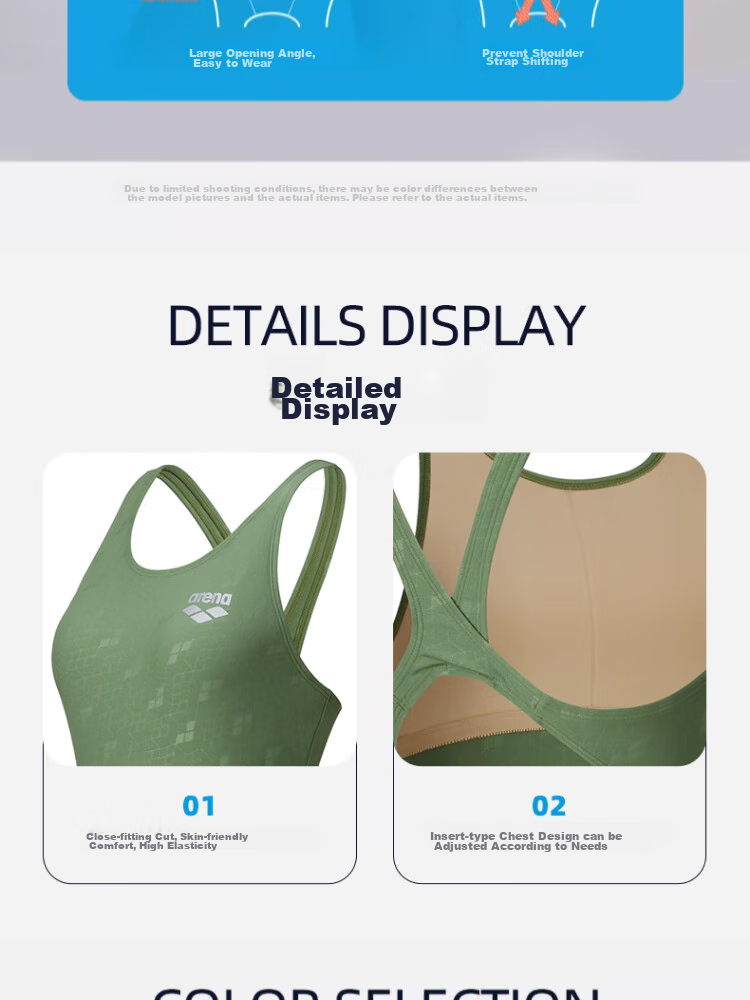 Arena One-Piece Sleeveless Triangle Swimsuit for Women, Chlorine-Resistant, Slimming, Elastic, Comfortable Fabric, Professional Athletic Swimwear 10