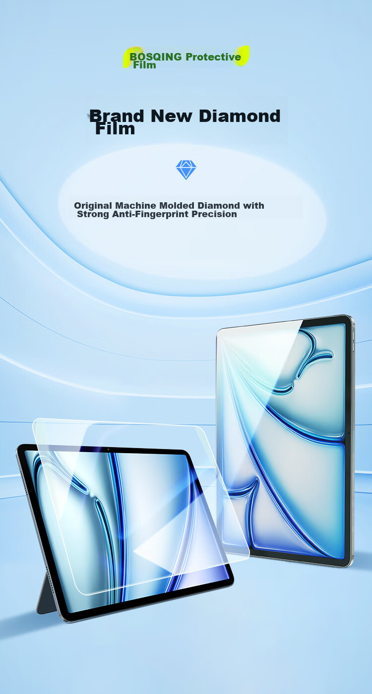 BOSQING Tempered Glass Screen Protector for IPad 6/5, HD Clear Film for IPad Pro 9.7-Inch Apple Tablet, Full Coverage Anti-Drop Anti-Fingerprint Protective Film for 2017/18 Models 1