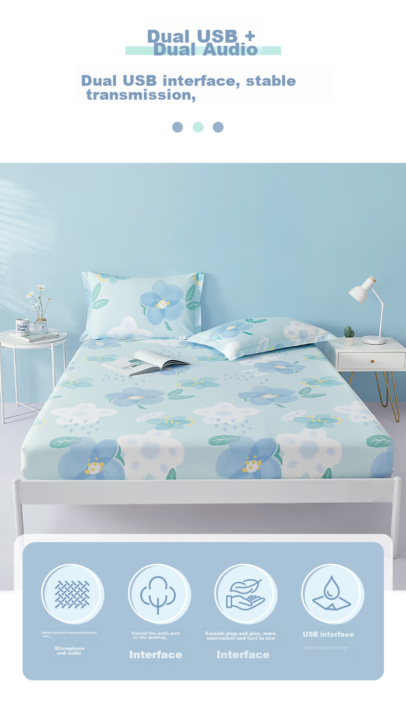 BEYOND Home Textiles Pure Cotton Fitted Sheet Mattress Cover Single Piece Set Floral Pattern 180*200cm 6