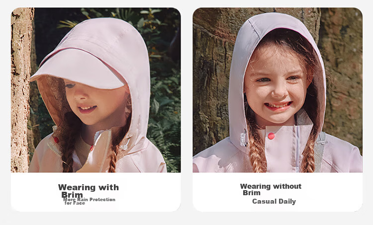 Lemonkid Children's Raincoat with Detachable Brim, School Raincoat for Boys And Girls, with Backpack Space, Full-Body Raincoat for Elementary School Students 6