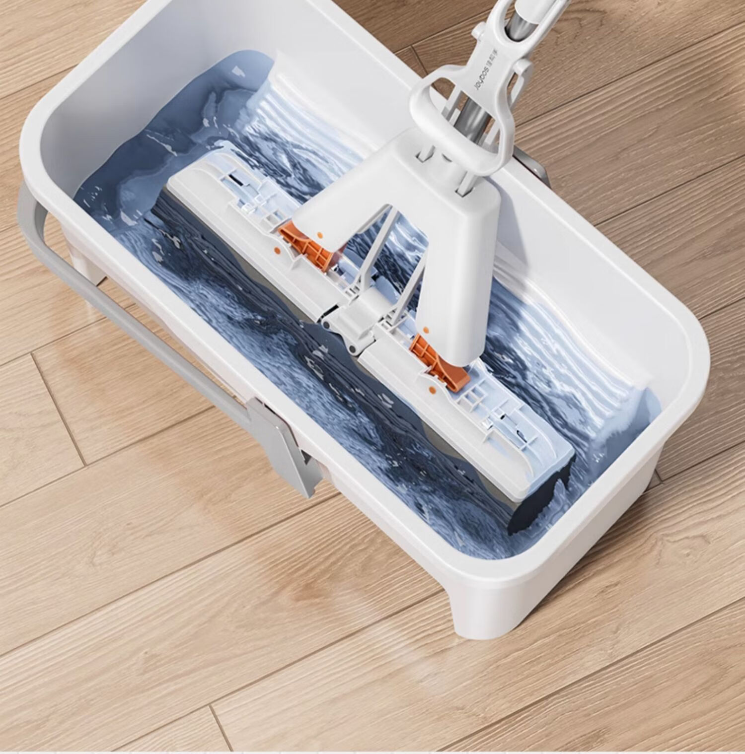 Jiabangshou Sponge Mop Floor Bucket, 33cm Household No-Hand Washing 2025 Model Mop Water Bucket, Rectangular with Enlarged Opening 4